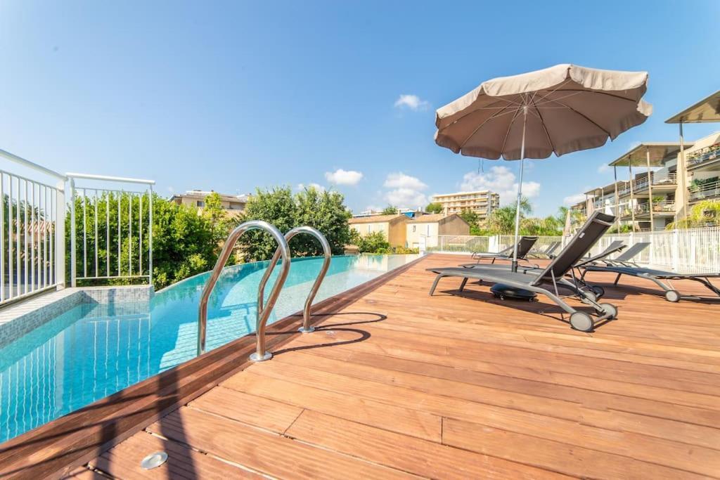 A7- 2 Bdr Sea & Mountain View - Ac, Parking, Pool & Terrace Antibes Exterior foto