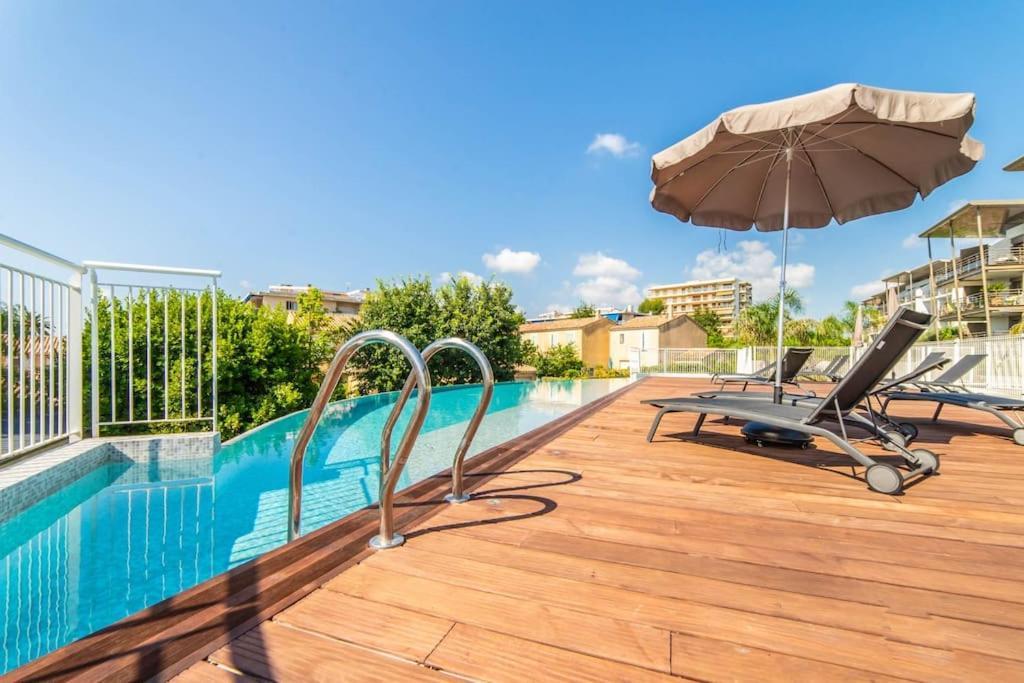 A7- 2 Bdr Sea & Mountain View - Ac, Parking, Pool & Terrace Antibes Exterior foto