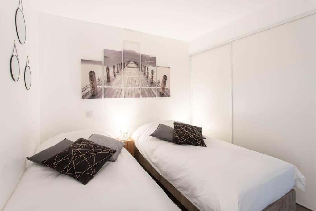 A7- 2 Bdr Sea & Mountain View - Ac, Parking, Pool & Terrace Antibes Exterior foto